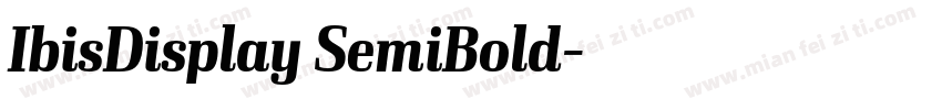 IbisDisplay SemiBold字体转换